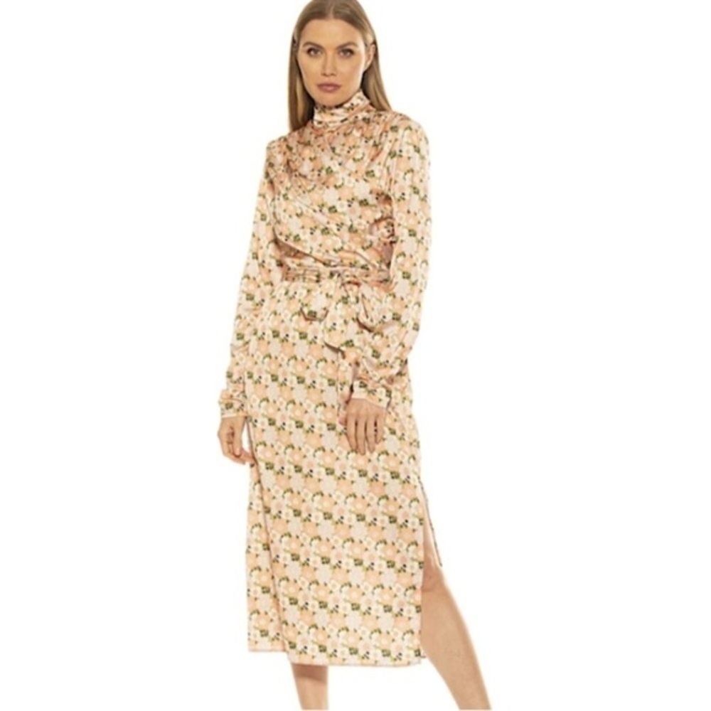 Alexia Admor New! Mock Neck Floral Midi Dress